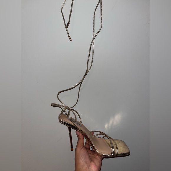 Steve Madden Heels Gold snake skin - Picture 4 of 5